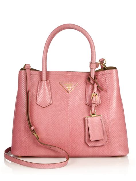 prada pink and white reptile bag|prada bag 2010.